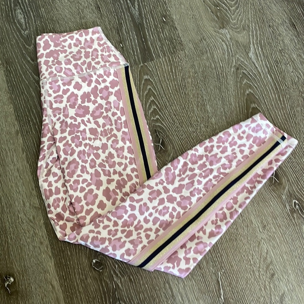 Spiritual Gangster - pink cheetah print leggings- worn once- XS